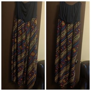 Strapless Multi-Colored Dress